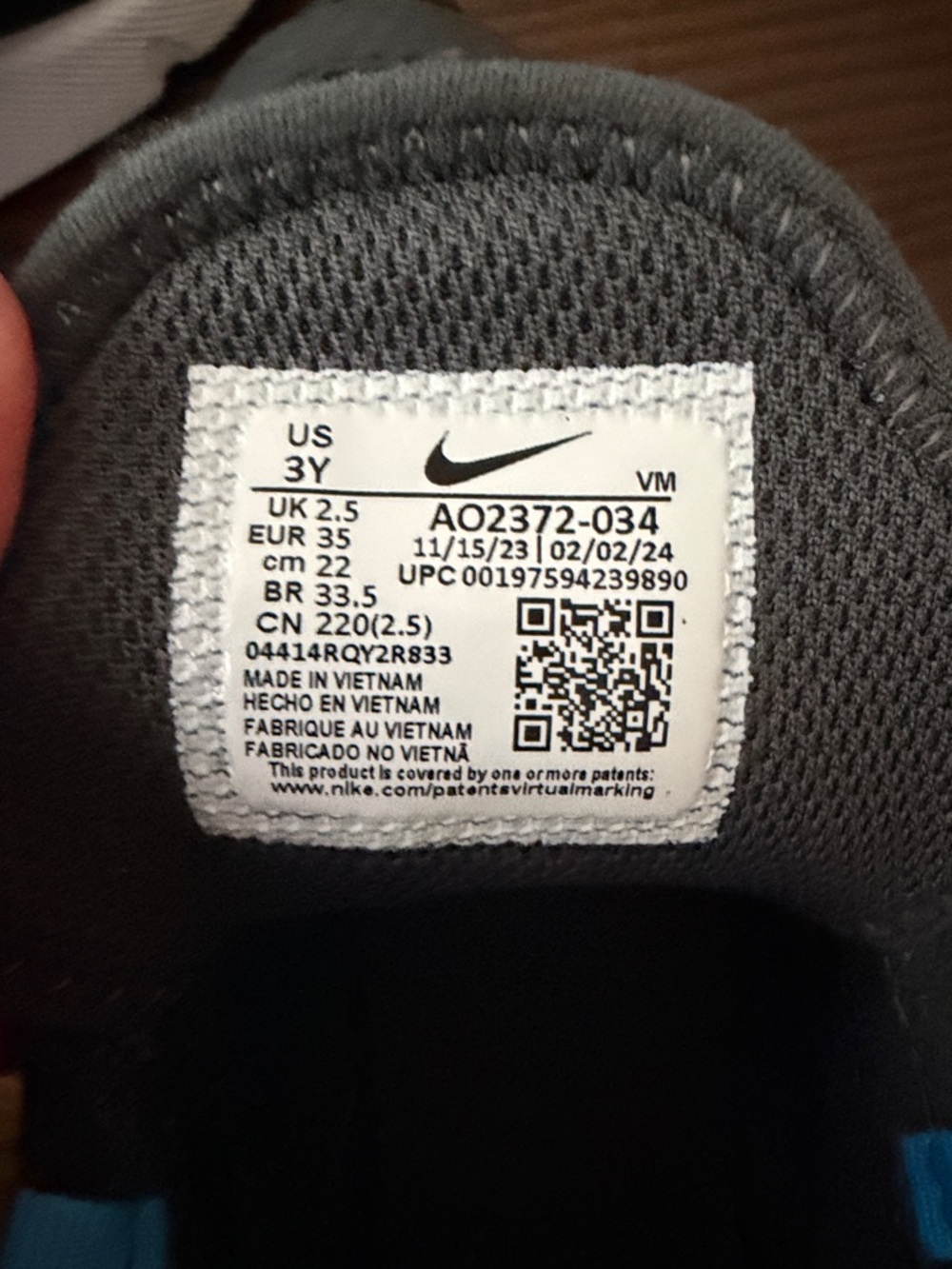 Nike Kids' Air Max 270 Black and Blue Sneakers - Picture 9 of 10